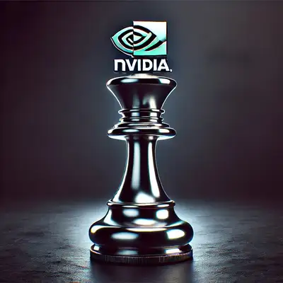 Photorealistic NVIDIA King Chess Piece