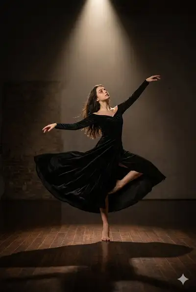 Cinematic Dancer Under Spotlight