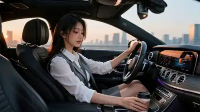 5台の車の助手席から撮影した毎週の服装チェンジ