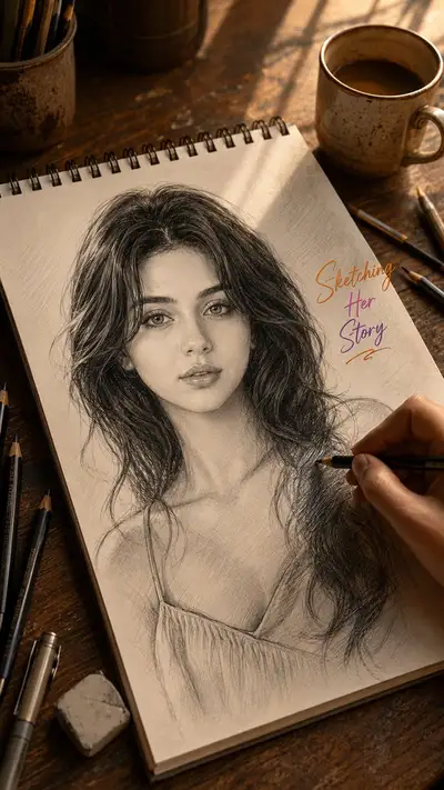 Cinematic Sketch Portrait Scene