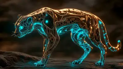 Biomechanical Cheetah Cinematic Animation Prompt