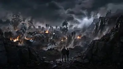 Cinematic Disaster Romance Short Film Prompt