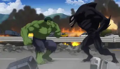 Hulk vs Venom Cinematic Anime Showdown