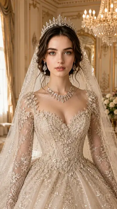 Photorealistic Royal Bridal Portrait with Identity Preservation