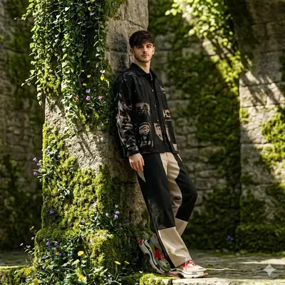 Hyperrealistic Cinematic Portrait of a Stylish Young Man