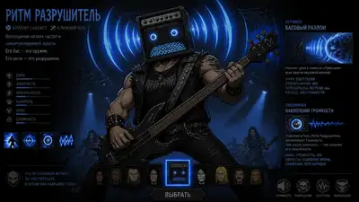 Arte de presentación de héroe MOBA Metalocalypse