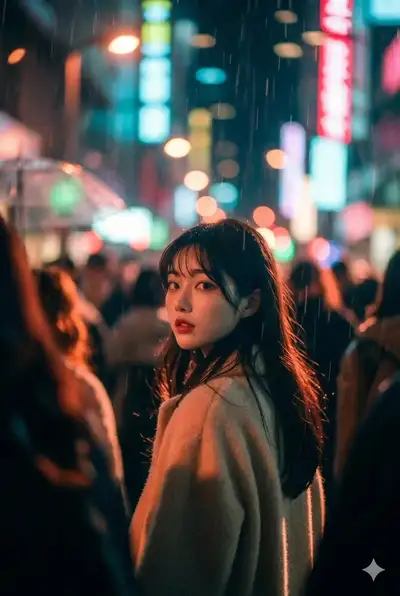 Cinematic Neon Street Portrait Prompt
