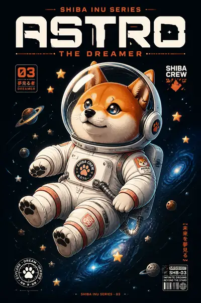 Shiba Inu Astronaut Mascot Character Design