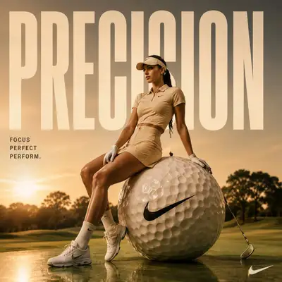 Luxury Golf Fashion Campaign at Golden Hour