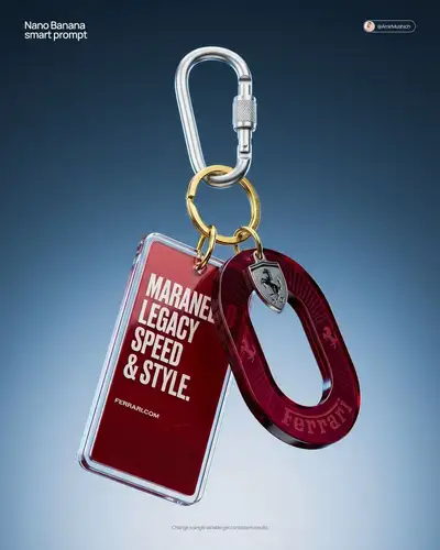 Photorealistic CGI Keychain Product Shot Template