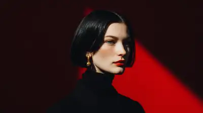Moody Editorial Fashion Portrait with Double Exposure