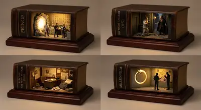 Carved Book Diorama Concept for Hidden Gem Picks