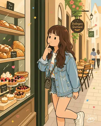 Cozy Storybook Bakery Illustration Prompt