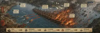 Historical battle visualization scroll prompt
