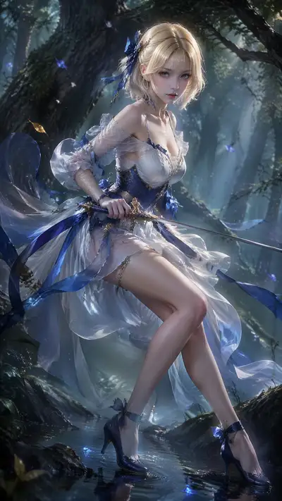 3D CG Oriental Fantasy Female Assassin Poster