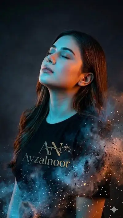 Cinematic Portrait with Cosmic Particle Explosion