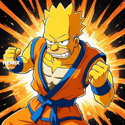 Simpsons in DBZ Verse Image Prompt