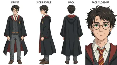 Ghibli-Inspired Character Turnaround Prompt