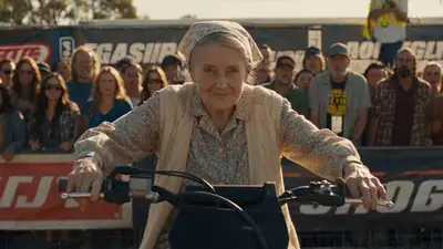 Grandma Motocross Freestyle Viral Action Prompt