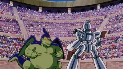 Arène de Combat Dragon contre Robot Mécha avec Chatouillement