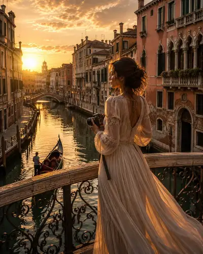 Venice Before Sunrise Cinematic Travel Photo