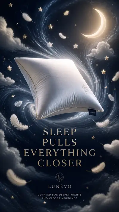 Luxury Pillow Ad: Sleep Pulls Everything Closer