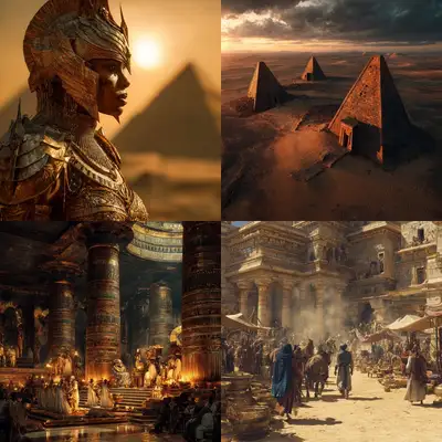 Ancient Kingdom of Kush Image Prompt Template