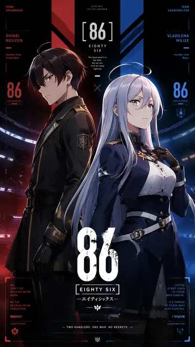 Eighty Six anime crossover poster (Indonesian)
