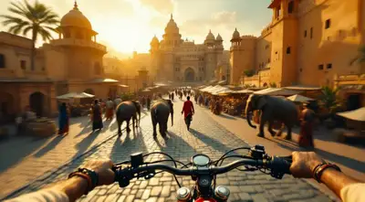 FPV Bike Ride Through Ancient Indian Kingdom