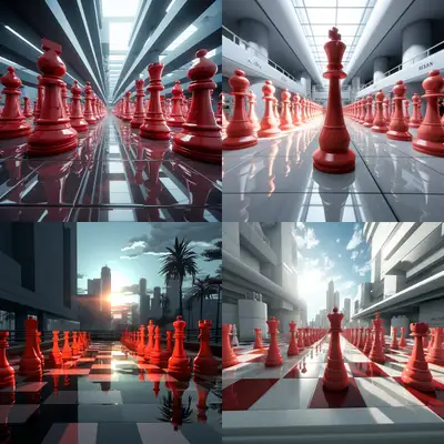 Échecs 3D dans le style SuperHOT