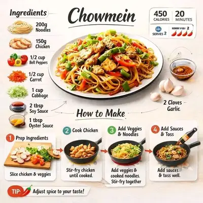 Plantilla de diseño de infografía de receta moderna