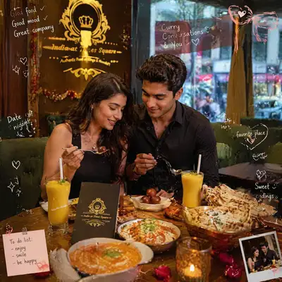 Cozy Indian restaurant date photo at Times Square