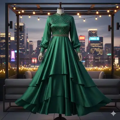 Rooftop Evening Fashion Event Setting