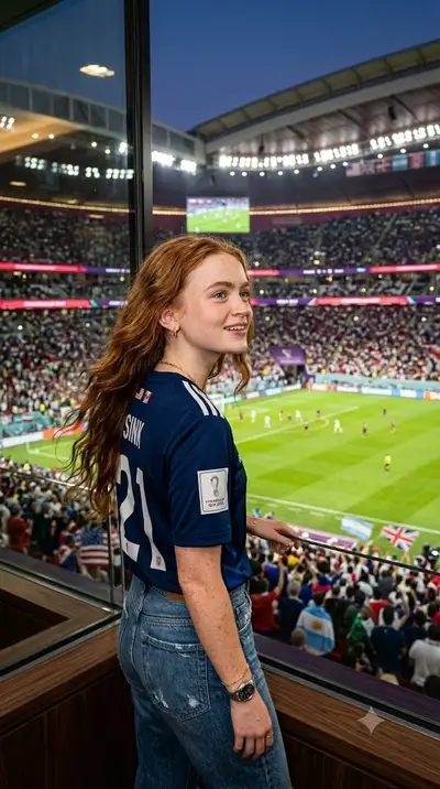Sadie Sink in Stadium VIP Suite