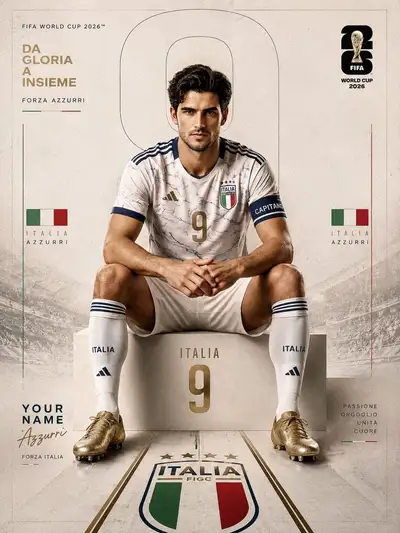 FIFA World Cup 2026 identity-preserving player portrait poster