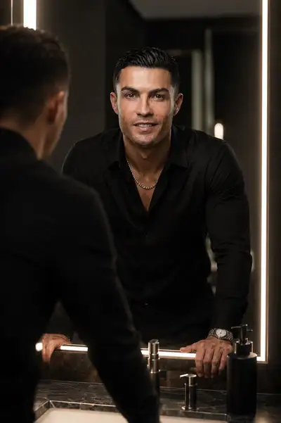 Cinematic LED Mirror Portrait Prompt
