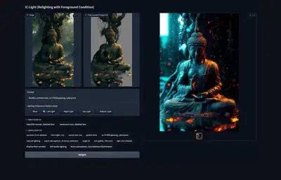 Cyberpunk Buddha Portrait