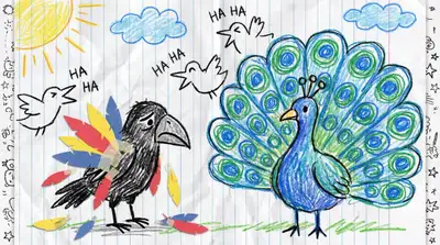 Kinderzeichnung-im-Wachsmalstift-Stil-Illustrationsvorlage
