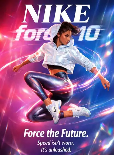 Dynamic Nike Fashion Ad Image Prompt