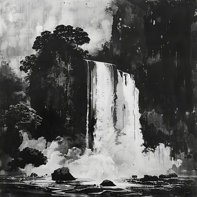 Minimalist Monochromatic Landscape Prompt