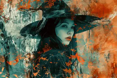 Mysterious Witch Digital Art Prompt