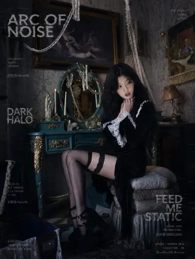 Dark Gothic Lolita Editorial Portrait