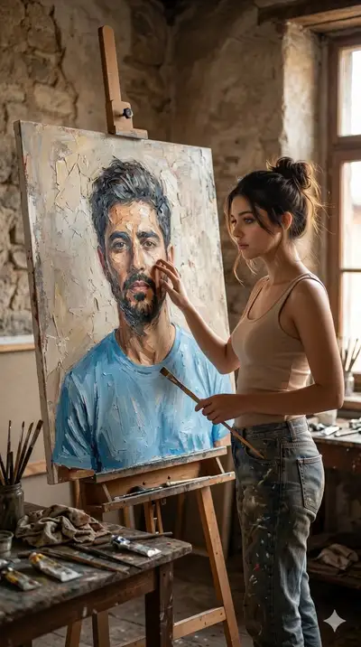 Cinematic Artist Studio Scene