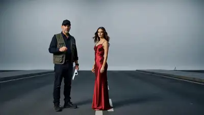 Filmische One-Shot-Szene mit Regisseurin und Schauspielerin