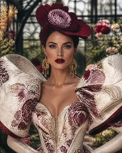 Vogue magazine cover haute couture editorial portrait