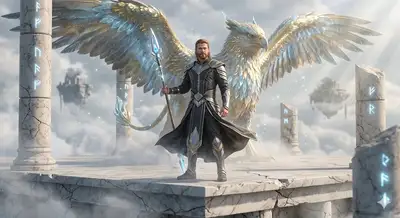 Cinematic Sky Temple Warrior Poster