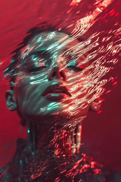 Whimsical Volumetric Cyborg Portrait