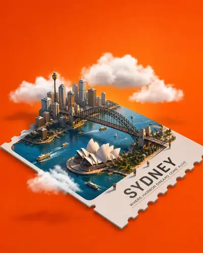 3D Miniature Travel Stamp Diorama