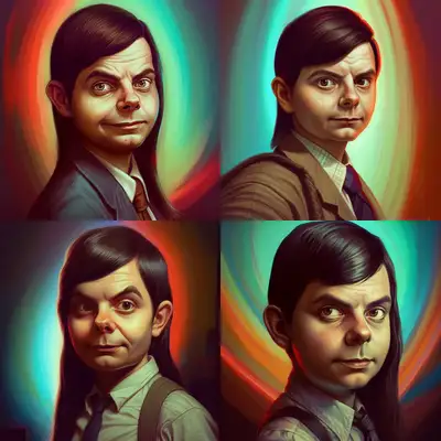 Transformación de foto al estilo Mr. Bean