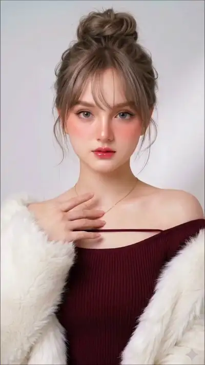人造毛皮夹克电影感美妆肖像，微动态视频